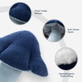 thumbnail image 4 of Phantoscope Mushroom Shaped Throw Pillow, Teddy Fleece Plush Decorative Accent Cushion, 16 x 14 inch, Blue, Cute Summer Home Decor for Couch, Sofa, Bed & Chair, 4 of 8