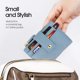 thumbnail image 5 of Cartera JM para mujer de piel sintética azul con 8 tarjeteros y bolsillo con cremallera, 5 of 5