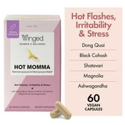 Winged Wellness Hot Momma Menopause Support Vegan Capsules, Women's Supplement, 30 Servings, 60ct