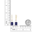 thumbnail image 2 of Gem Stone King 18K Yellow Gold Plated Silver Dangle Earrings Lapis Moissanite (12.76 Cttw), 2 of 5