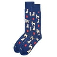 thumbnail image 3 of MeMoi Men's Fire Hydrant Dog Bamboo Blend Novelty Crew Sock - Mens - Male, 10-13, Navy, 3 of 4