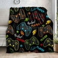 thumbnail image 2 of LHSHID Bedding Gaming Throw Blanket Super Soft Fleece Gamer Gift for Couch Sofa for for Kids Boys Teens Video Game 50x60in, 2 of 6