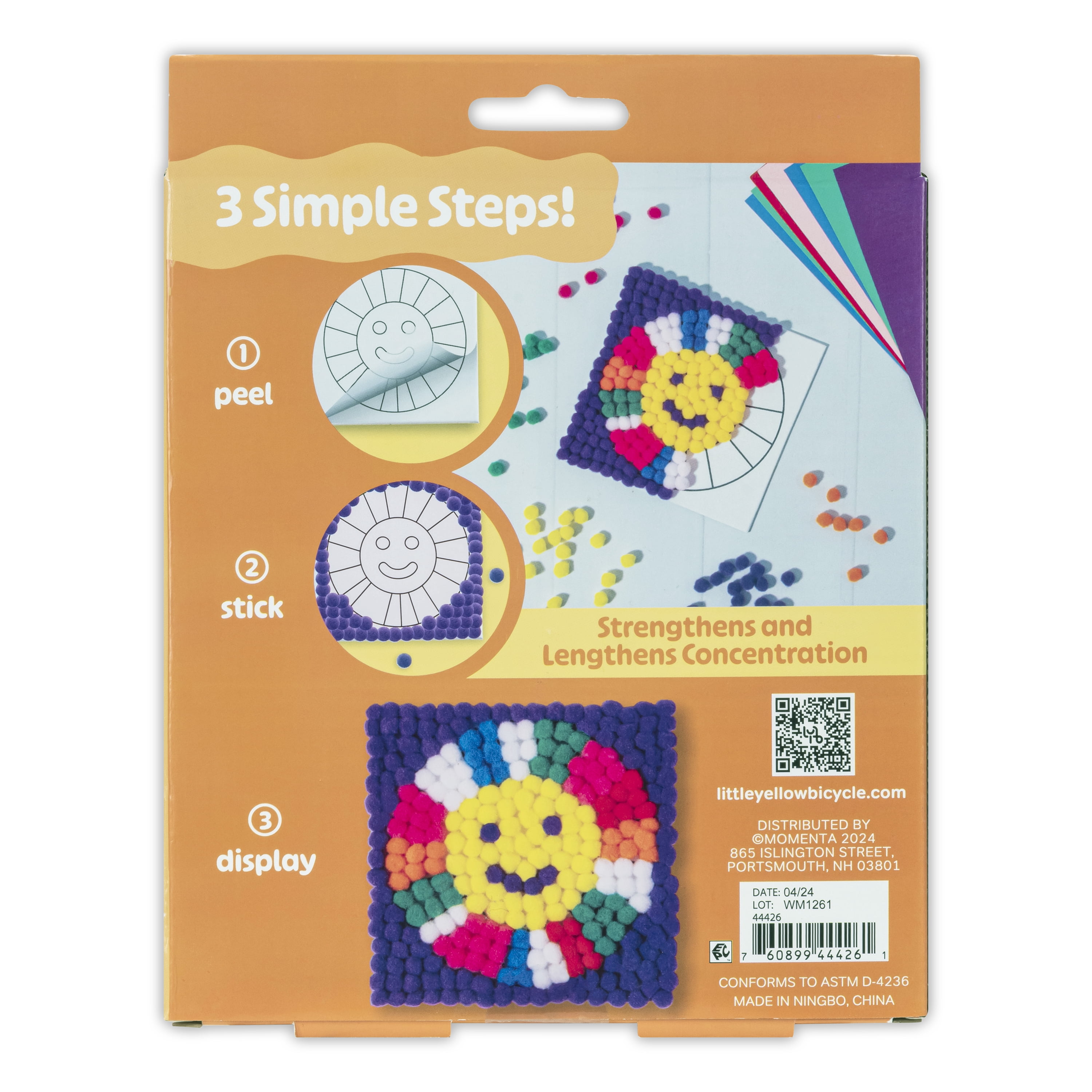 Little Yellow Bicycle Pom Pom Sunshine Art Kit