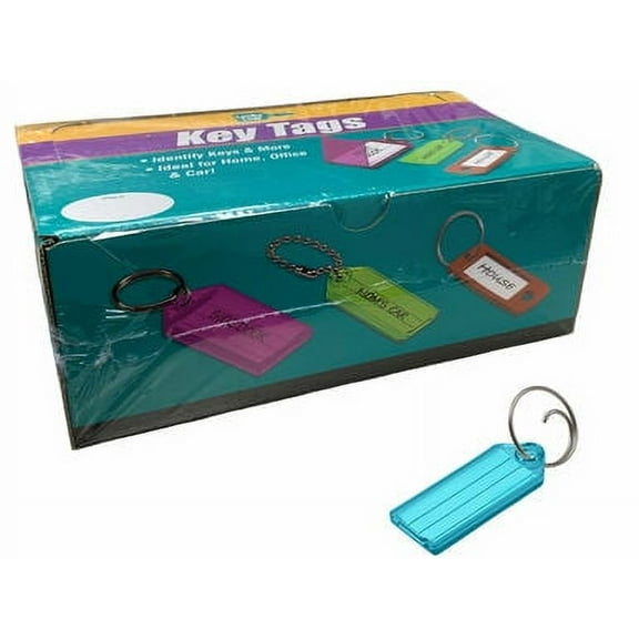 Lucky Line 12300-30 Blue Key Tag with Tang Ring 12300-30 100/box