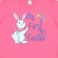 thumbnail image 4 of Inktastic My 1st Easter Cute White Bunny with Spring Flowers Boys or Girls Baby T-Shirt, 4 of 5