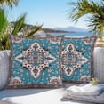 thumbnail image 5 of Waterproof Throw Pillow Covers Set of 2, 26x26 Inch Colorful Boho Decorative Pillowcases Outdoor Pillow Slip Cushion Covers Set for Couch Tent Southwest Traditional Flowers Aesthetic, 5 of 7