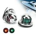 2024 8?LED Boat Navigation Light Red/Green Signal Lamp Stainless Steel