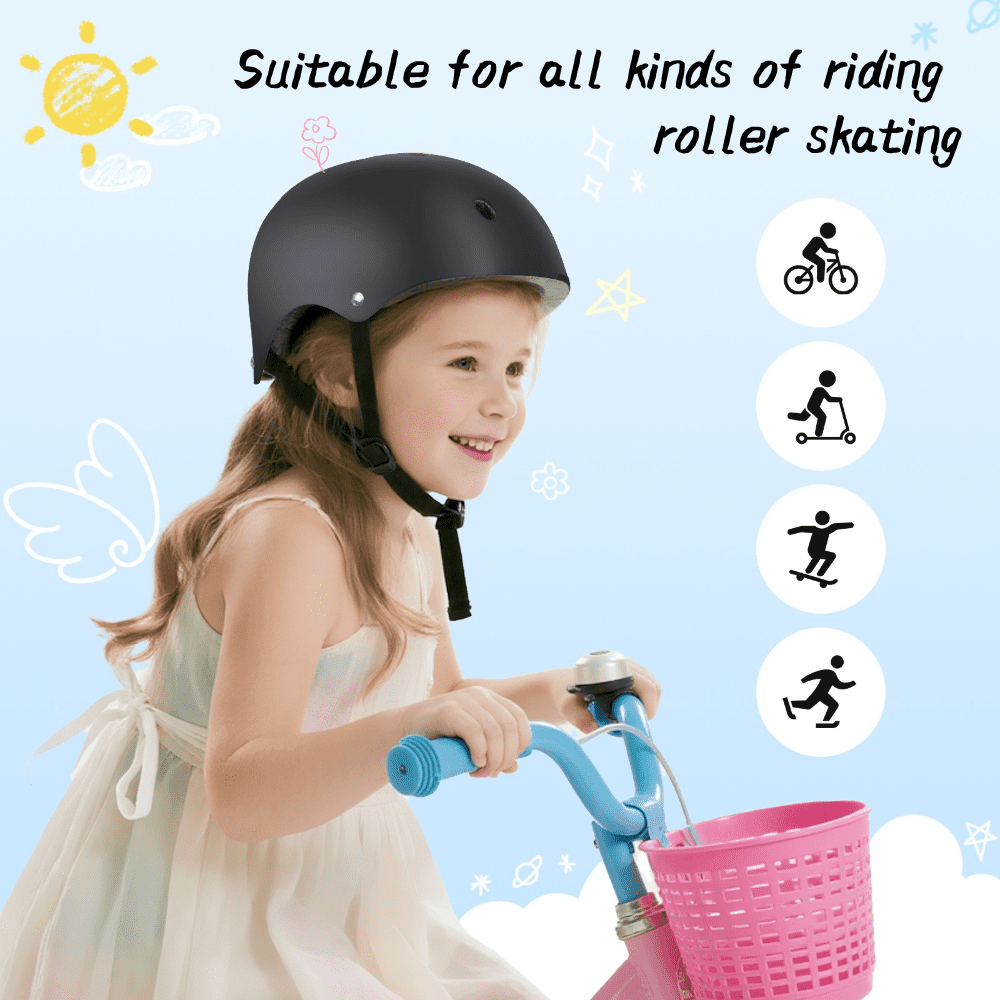 BOSONER Kids/Youth Helmets Knee Pad Elbow Pads Protective Gear Set for Roller Skates Cycling BMX Bike Skateboard Inline Rollerblading, Skating Skatings Scooter Riding Sports