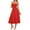 Red, variant on Straps Cami Corset Dress for Women Lace Up Back High Waisted A Line Casual Long Dress with Side Split for Teen Girls