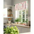 thumbnail image 7 of Red Orange Coral Pattern Kitchen Valances for Windows Tropical Ocean Summer Valance Curtains&nbsp; for Kitchen /Living Room/Bedroom/ Bathroom Decor, 54"x18 " ,Rod Pocket 1 Panel,, 7 of 7
