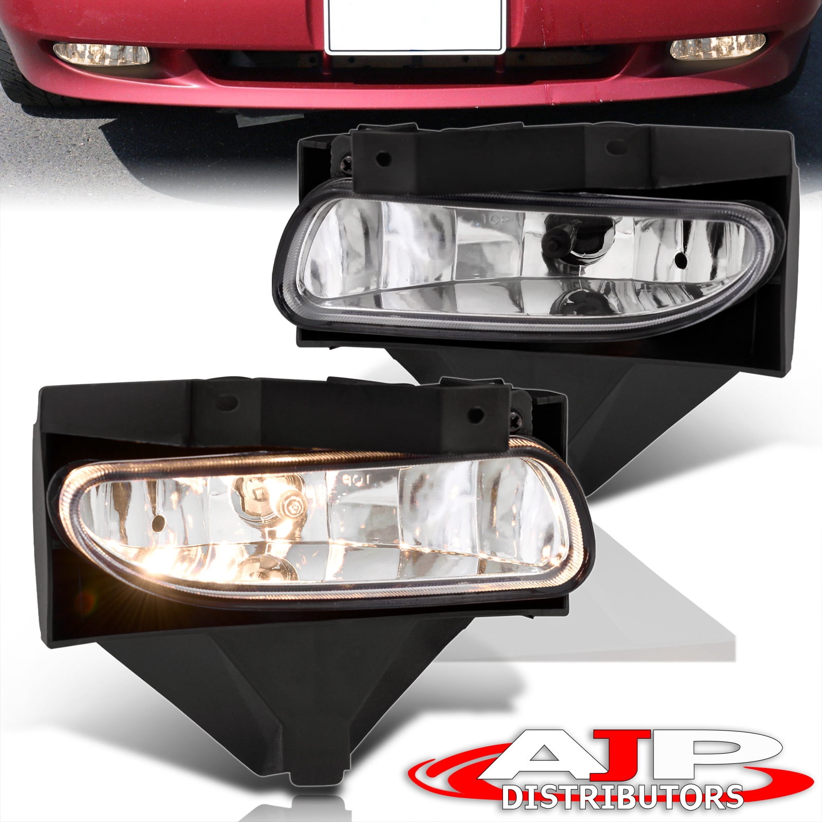 Pair Of Clear Lens Fog Lights For 1999-2004 Ford Mustang - Halogen, DOT/SAE Certified 1 thumbnail image