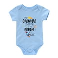 thumbnail image 2 of Baby Girls Cute Casual Simple Romper, Short Sleeve Funny Romper With "Grandpa Loves Me" Print, 2 of 5
