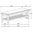 thumbnail image 3 of Franco Fabric Upholstered Bench with Shelf Distressed White, 3 of 3