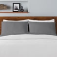thumbnail image 5 of Luxe Cotton Percale Crisp and Cool Sheet Set, King, Charcoal, 5 of 6