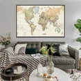 5X3FT Retro Vintage World Map Large Wall Art Poster Prints Picture