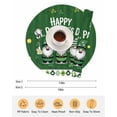 thumbnail image 6 of 13 Inch Round Placemats Set of 4, St. Patrick's Day Non Slip Heat Insulation PP Table Mats, Lucky Shamrock Gnomes Gold Coin Spring Green Washable Place Mats for Kitchen Dining Party Table Decor, 6 of 7