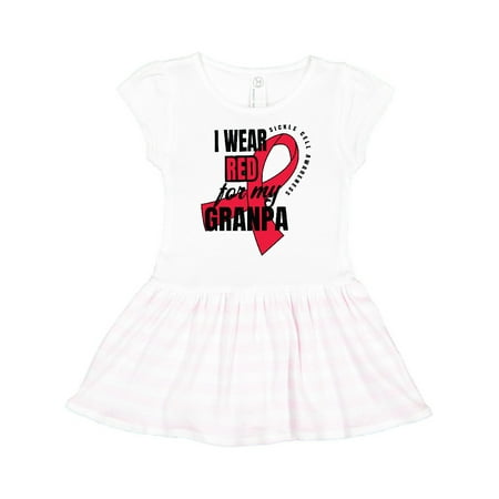 

Inktastic Sickle Cell Awareness I Wear Red For My Granpa Gift Toddler Girl Dress