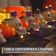 thumbnail image 6 of Purple Tea Lights Candles Operated  200+hour Flickering Electric Led Colored Tealights For Party Wedding Mardi Gras Holiday Decor 24-pack, 6 of 6