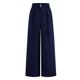 thumbnail image 1 of Pantalones de vestir de pierna ancha BTFBM 2025 de cintura alta para mujer, azul marino, 1 of 7