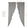 thumbnail image 7 of VHC Brands Burlap Dove Grey Farmhouse Curtains Prairie Long Panel Set of 2 84x36x18, 7 of 7