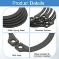 thumbnail image 3 of 50 Pack 1/4" Internal Retaining Ring Circlip, 65 Mn Spring Steel Internal Circlip Snap Rings C-Clips, Black, 3 of 6
