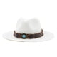thumbnail image 1 of Minnieouse Sombrero de vaquero de paja ligero y transpirable para protección solar al aire libre, sombreros de vaquero negros para mujer Sombreros blanco M(56-58cm), 1 of 6