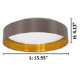 thumbnail image 2 of 31622A-Eglo Lighting-Maserlo - 15.88 Inch 18W 1 LED Flush Mount-Black/Gold Finish, 2 of 2