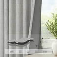thumbnail image 5 of Pitalk Light Grey Blackout Curtain Panels 90 Inches Long for Bedroom 2 Panel Sets Rod Pocket Back Tab Room Darkening Linen Textured Dark Out Drapes for Living Room Thermal 52x90 in Length Dove Gray, 5 of 18
