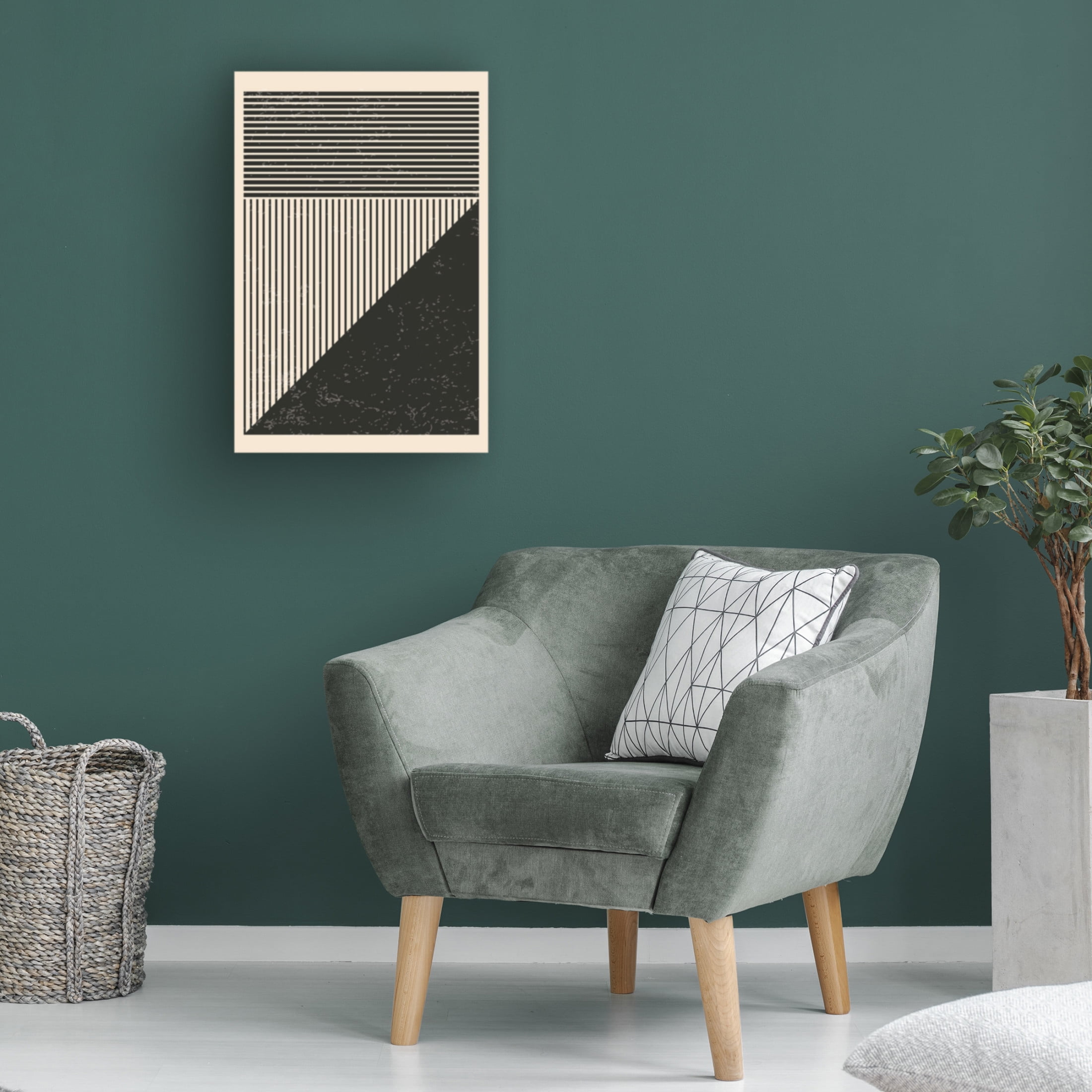 Trademark Fine Art jay stanley Black and White Lines Series 3 Canvas Wall Art