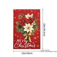 thumbnail image 4 of JOOCAR Merry Christmas Poinsettia Floral Garden Flag for Winter Christmas Home Outdoor Garden Yard Door Decor 12x18 inch, 4 of 5