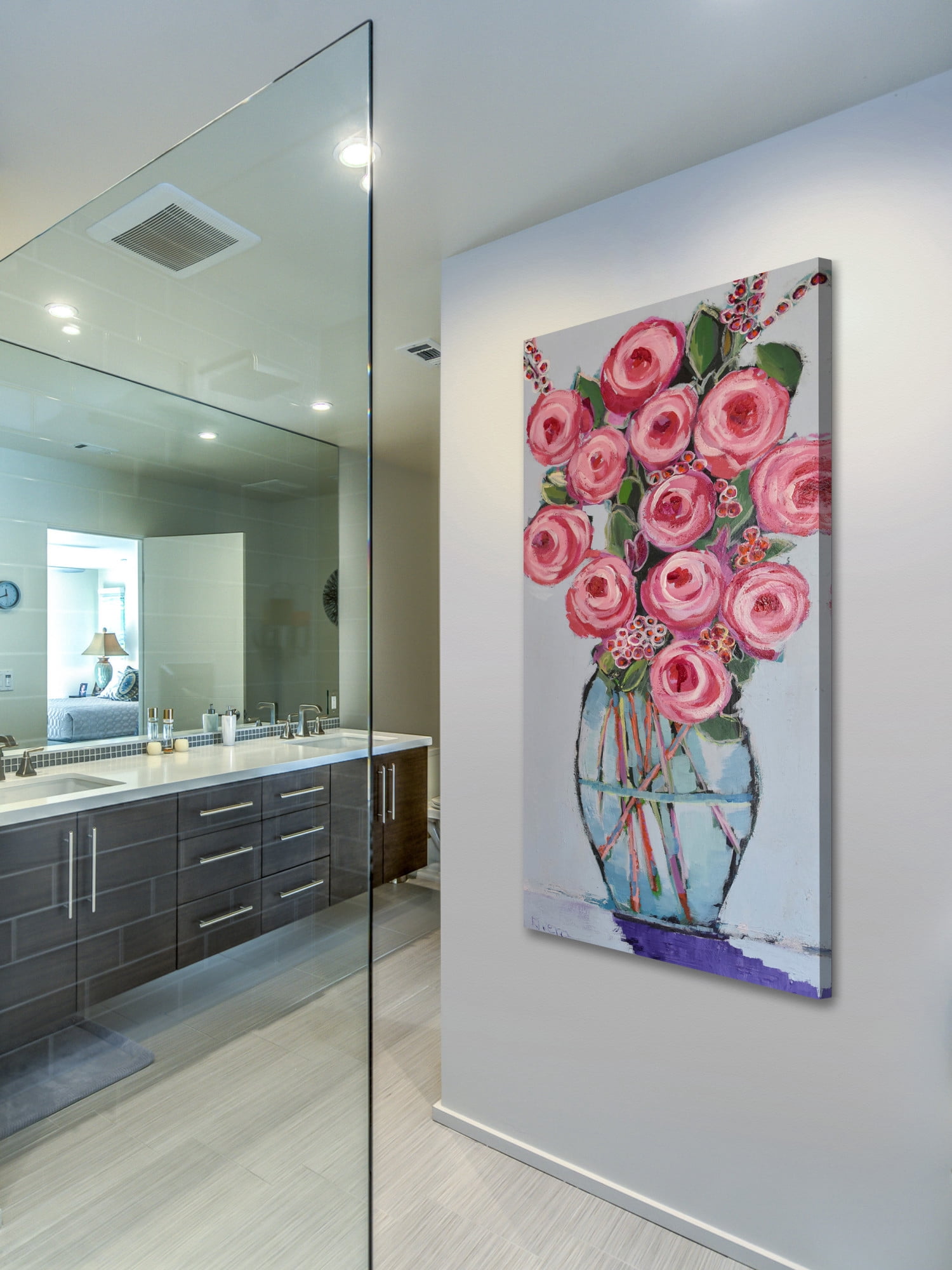Marmont Hill Inc Marmont Hill - 'Tall Bouquet' by Michelle Rivera Painting Print on Wrapped Canvas - Multi-color