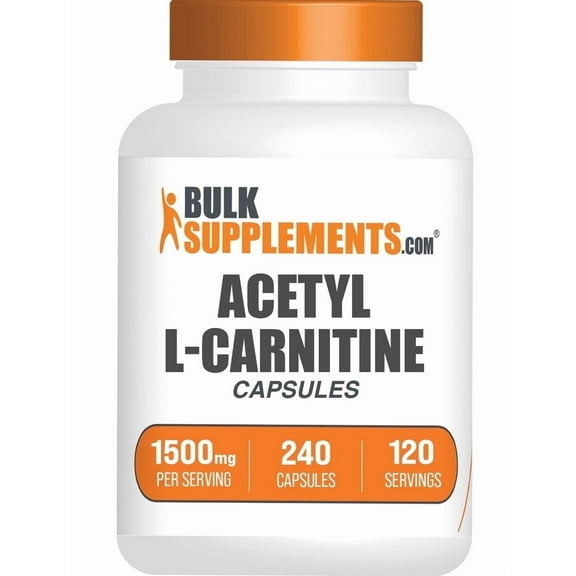 BulkSupplements Acetyl L-Carnitine Capsules - ALCAR HCl, Amino Acid Supplement - 2 Capsules per Serving (1500mg), 240 Count