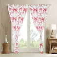 thumbnail image 3 of Cartoon Bowknot Curtains 38"Wx54"L,2 Panels Bow Knot 30%-50% Blackout Curtains Butterfly Knot Bow Tie Curtains & Drapes Watercolor Aesthetic Coquette Geometric Red Window Curtains, 3 of 6