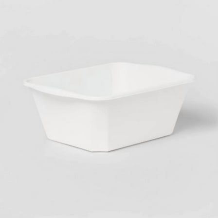 12qt Dishpan White - Brightroom: Plastic Wash Basin, Kitchen Sink Dish Tub, Dishwasher-Safe, 12qt Capacity