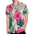thumbnail image 4 of High Quality Hawaiian Shirts for Men Short Sleeve Aloha Beach Shirt Floral Summer Casual Button Down Shirts Blouses PSIS7V, 4 of 7
