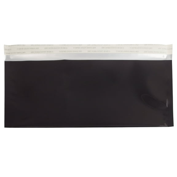 JAM Paper #10 Foil Envelopes, 4 1/8 x 9 1/2, Black, 25/Pack