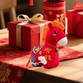thumbnail image 5 of Mascota de mesa de recuerdo de juguete de peluche de caballo de Año Nuevo chino Naranja Rojo 15cm, 5 of 5