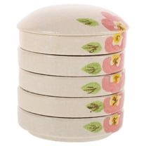 OUNONA Porcelain Paint Palette Stackable Watercolor Dishes Artist Travel