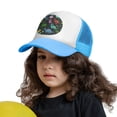 thumbnail image 3 of PAYOHTO Kids Funny Dinosaurs Footprins Eggs Baseball Hat Back Adjustable Mesh Breathable Hats Sky Blue Trucker Cap Outdoor Fishing Sun Caps for Boys or Girls ages 4-10, 3 of 9
