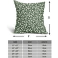 thumbnail image 4 of Sage Green Beige Daisy Floral Pillow Covers 16X16 Inch Vintage Flowers Decorative Pillow Cases Set of 2 Block Print Cotton Linen Throw Pillows Farmhouse Decor For Sofa Couch Porch Bed Cushion Outdoor, 4 of 6