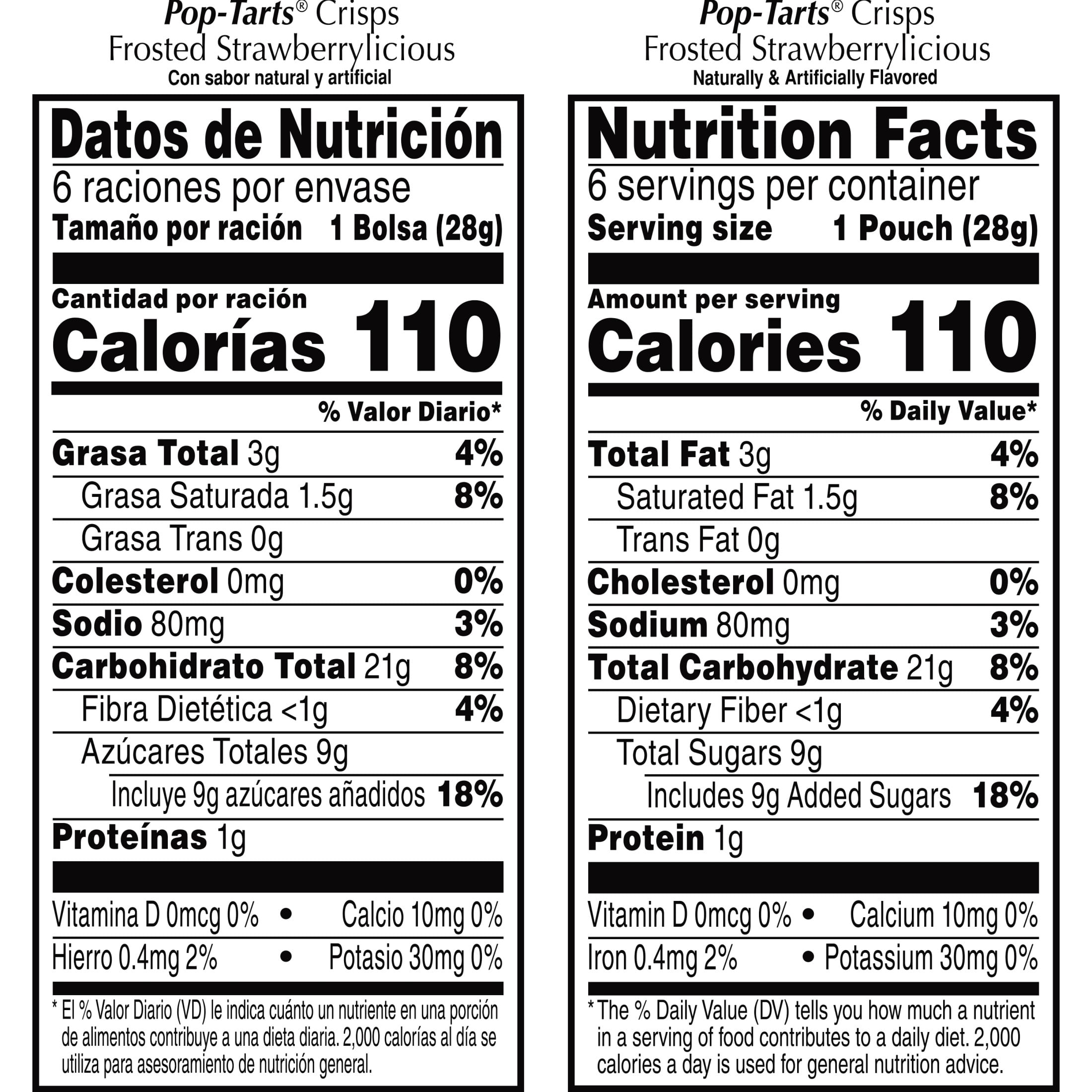Pop-Tarts Frosted Strawberrylicious Baked Crisps, Made with Whole Grain, Shelf-Stable, 5.9 oz (12 Count)