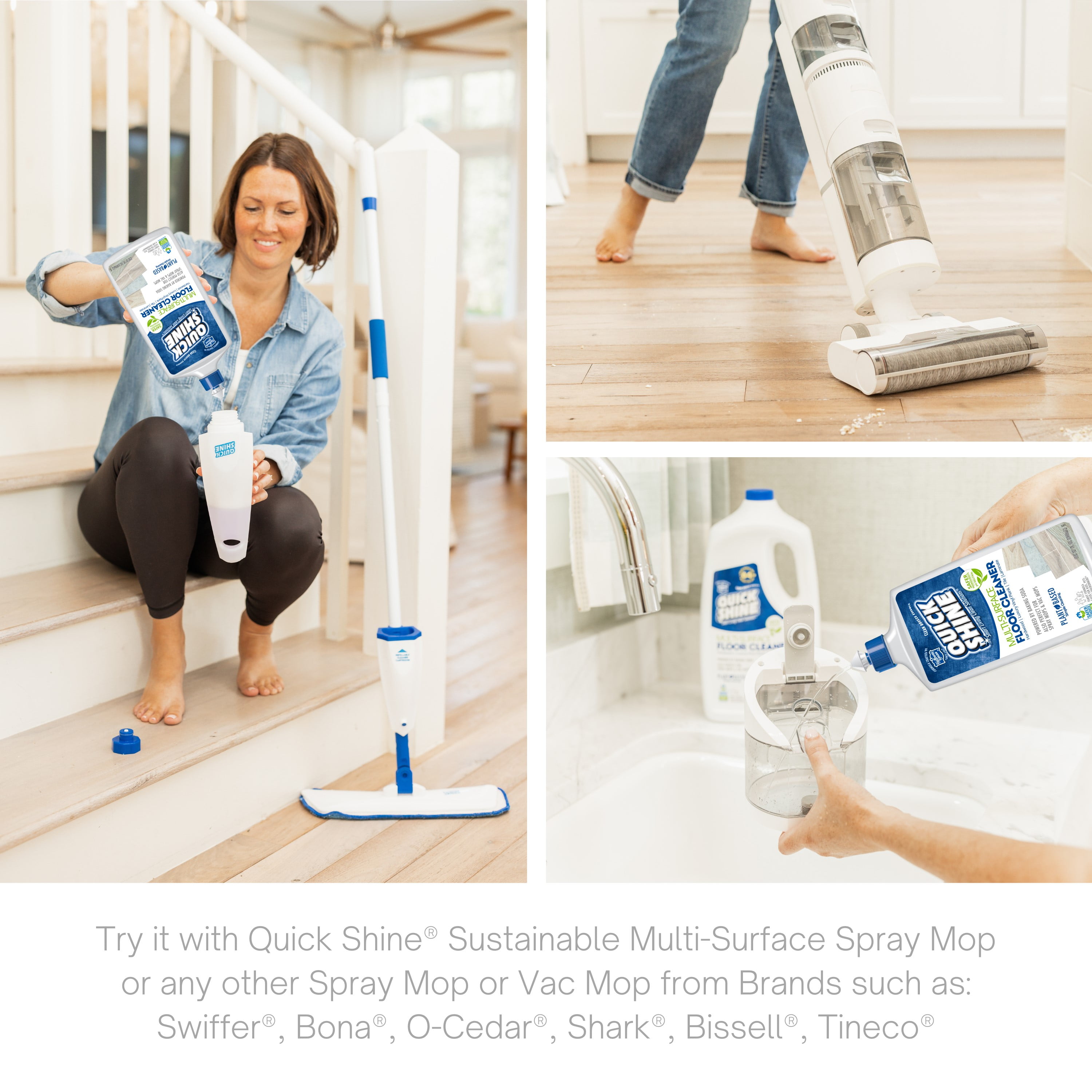 Anne from Indianapolis used Quick Shine® Multi-Surface Floor Cleaner and  Multi-Surface Floor Finish for the fi…