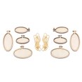 thumbnail image 3 of Miangastore 5 Pcs Cross Stitch Fixing Frame Embroidery Mini Wood Hoops DIY Wooden Stitch for Crafting Sewing Stitching (Vertical Elliptical Cross Elliptical Shape Style), 3 of 7