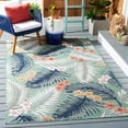 thumbnail image 2 of SAFAVIEH Cabana Kade Indoor/Outdoor Area Rug, Green/Navy, 5' x 8', 2 of 6
