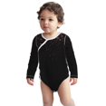 thumbnail image 2 of Xecao Sparkling Pink Night Sky Print Baby unisex-baby Cotton Long-sleeve Bodysuits-12 Months, 2 of 6
