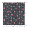 thumbnail image 5 of Waterproof Rose Flower Shower Curtain 72x72 Inch Boho Style Polyester Unique Shower Curtain for Bathroom Hotel Home Decor with 12 Plastic Hooks, 5 of 5