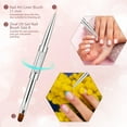 thumbnail image 3 of 2Pcs Double Ended Art Brushes Hard Gel Brush Builder Gel Brush Oval Gel Brushes Liner Brush Rhinestone Handle French Tip Gel Liner Brush Drawing Brushes for Design E22, 3 of 3