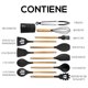 thumbnail image 3 of Juego de Utensilios de Cocina | Kit 12 Piezas de Cocina | Set de Instrumentos de Silicona | Mango de Madera Resistentes | Herramientas de Cocina Multifuncionales, 3 of 5