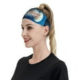 thumbnail image 3 of Daiia White Jellyfish Dansing in the Ocean printed Men's Performance Headband,Sports Headbands,Moisture Wicking Workout Headband, 3 of 9