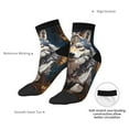 thumbnail image 6 of Pofeuu Oil Painting Tribal Wolf Print 30cm Socks, Adult Running Hiking Socks for Youth and Adult, 6 of 7